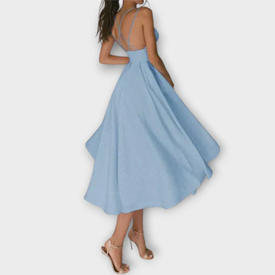 Ailana - Women's Dress with Deep V-Neck