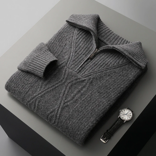 Taranto Merino Wool Zip Sweater