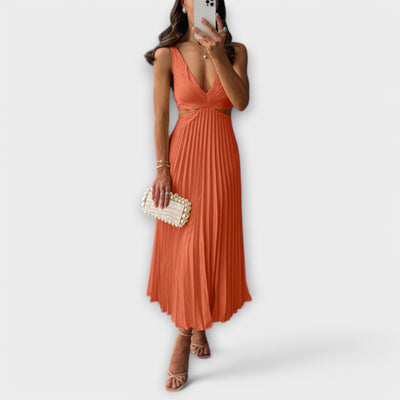 Elora | Elegant Pleated Evening Dress