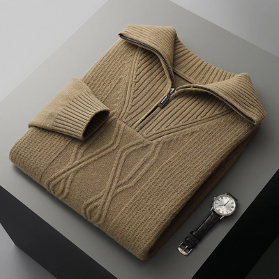 Taranto Merino Wool Zip Sweater