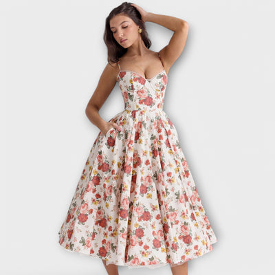 Amelie | Elegant Flowy Midi Dress