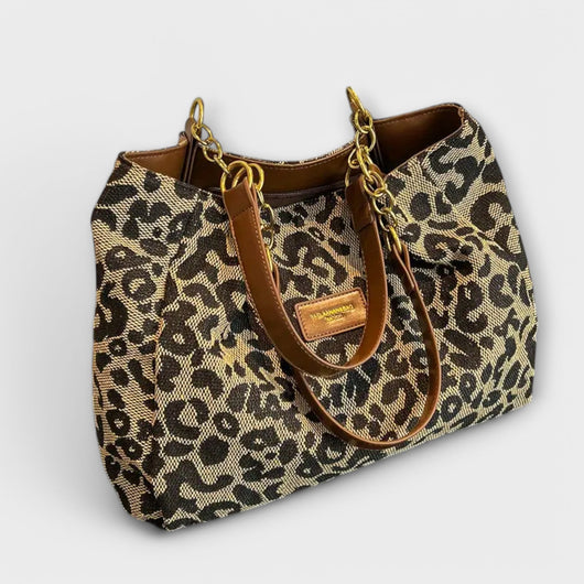 Lora. - Leopard Canvas Tote