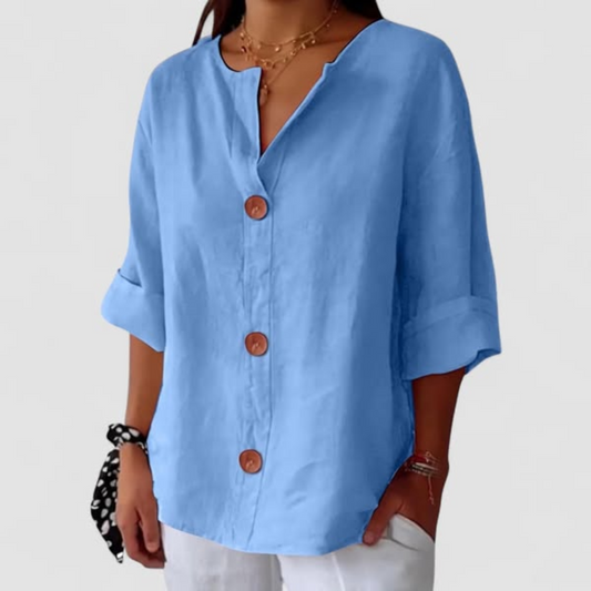 Noora™ | Relaxed Linen Blouse