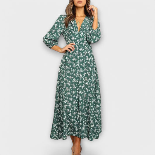 Flower Print Maxi Dress for Women