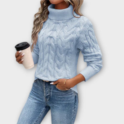 Amelia β Elegant Turtleneck Sweater in Knit