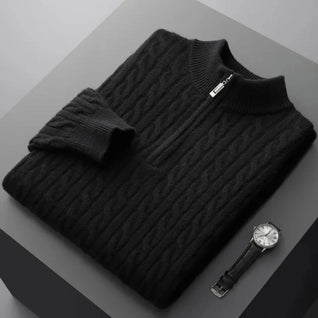 Deneb Cashmere Woven Half Zip