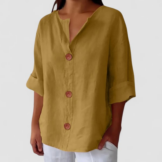Noora™ | Relaxed Linen Blouse