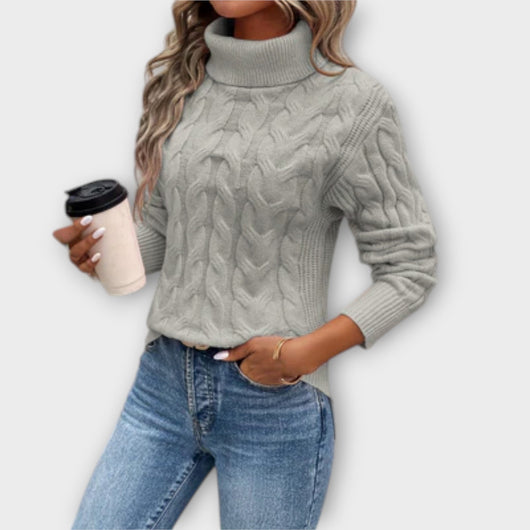 Amelia β Elegant Turtleneck Sweater in Knit