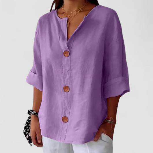 Noora™ | Relaxed Linen Blouse