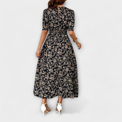 Amelia β Dress with Round Neckline and Floral Pattern