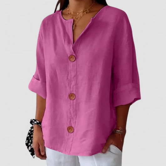 Noora™ | Relaxed Linen Blouse