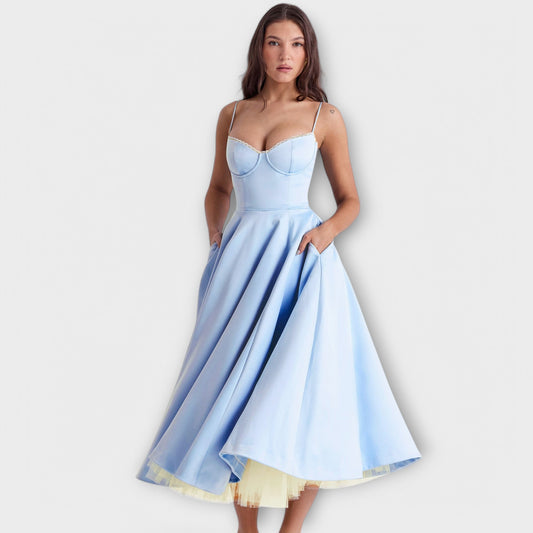 Amelie | Elegant Flowy Midi Dress