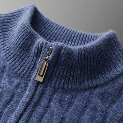 Deneb Cashmere Woven Half Zip