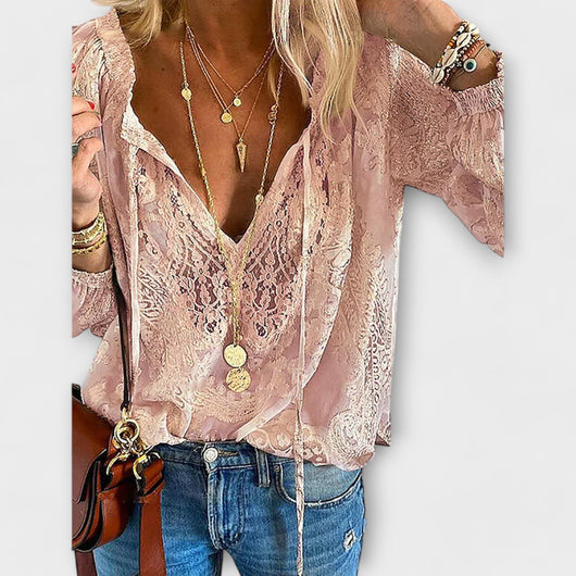 Lili - Unique Blouse with Lace Details