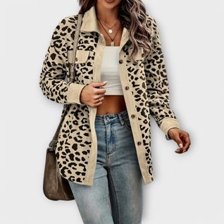Casual Leopard Print Shirt Jacket
