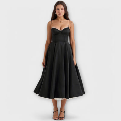 Amelie | Elegant Flowy Midi Dress