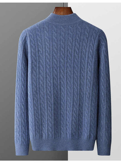 Deneb Cashmere Woven Half Zip