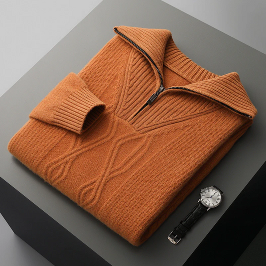 Taranto Merino Wool Zip Sweater