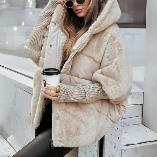 Ava - puffer jacket with teddy mix