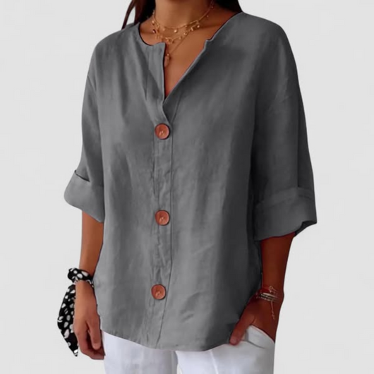 Noora™ | Relaxed Linen Blouse