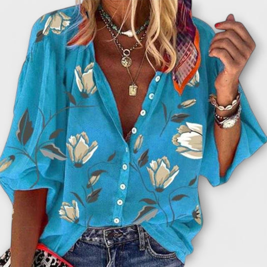 Madeleine - Airy Blouse in Floral Design