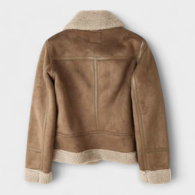 Aurora Shearling Suede Aviator Jacket