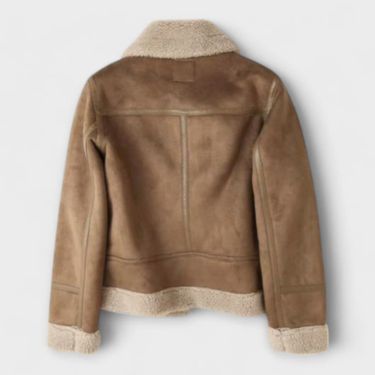 Aurora Shearling Suede Aviator Jacket