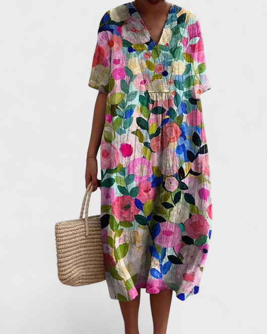 Zoey - Dress with Vibrant Floral Pattern