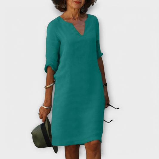 Sandra - Stylish, Comfortable V-Neck Dress