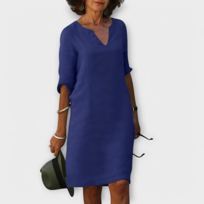 Sandra - Stylish, Comfortable V-Neck Dress