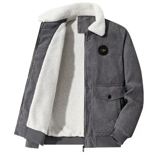 Elegant Fleece Lined Corduroy Jacket