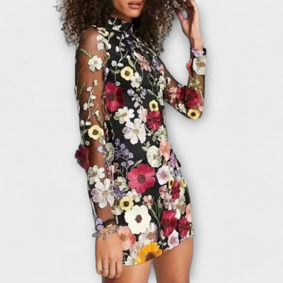 Dolores - Dress with 3D Floral Pattern