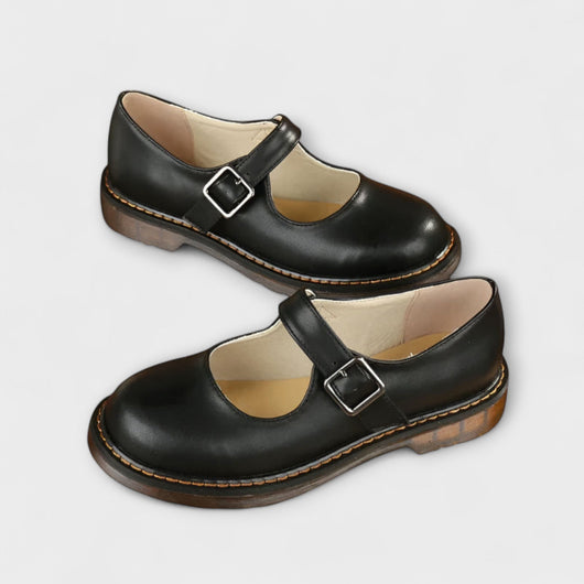 Ladies Vintage Mary Jane Shoes β Classic Leather Shoes with Strap & Comfort Sole