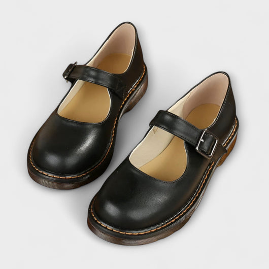 Ladies Vintage Mary Jane Shoes β Classic Leather Shoes with Strap & Comfort Sole