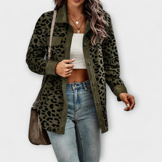 Casual Leopard Print Shirt Jacket
