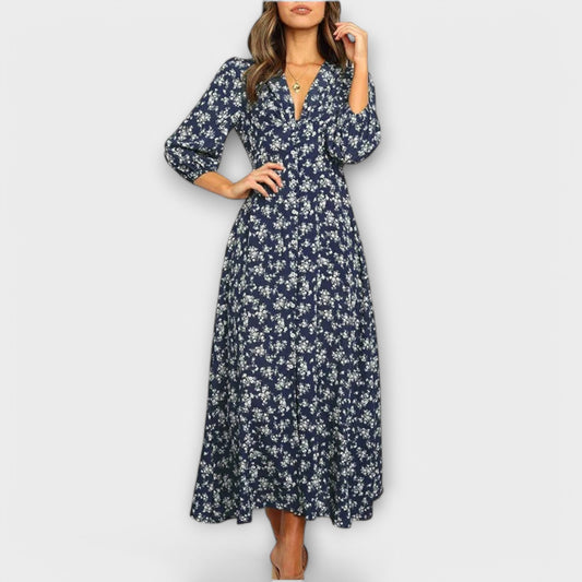Flower Print Maxi Dress for Women