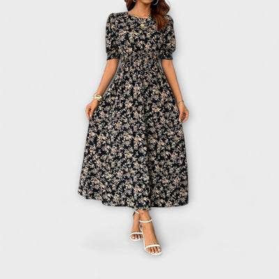 Amelia β Dress with Round Neckline and Floral Pattern