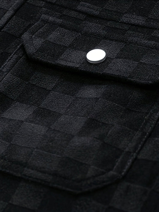 Checkered Suede Jacket