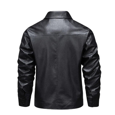 Elegant Windproof Leather Jacket
