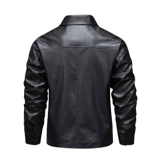 Elegant Windproof Leather Jacket