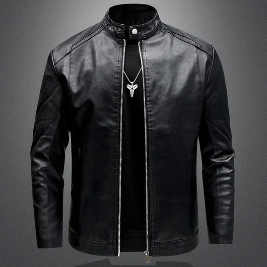 Elegant Men's Biker Leather Jacket