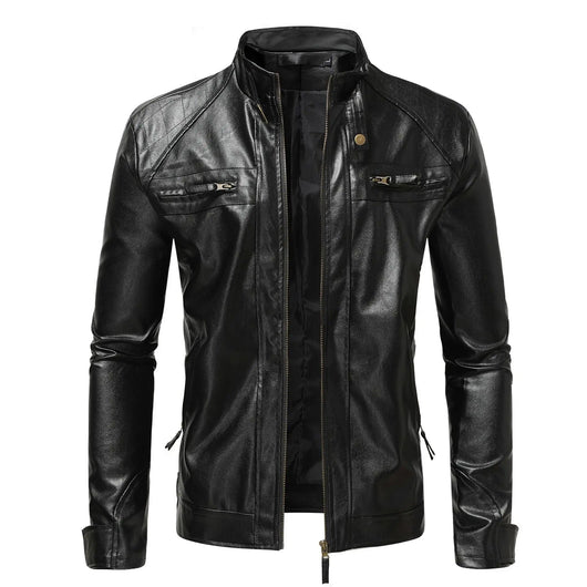 Elegant Men's Leather Jacket