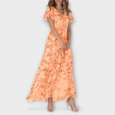 Jasmina | Soft Floral V-Neck Dress