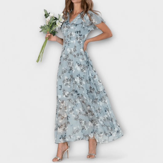 Jasmina | Soft Floral V-Neck Dress