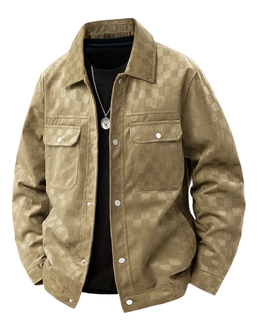 Checkered Suede Jacket