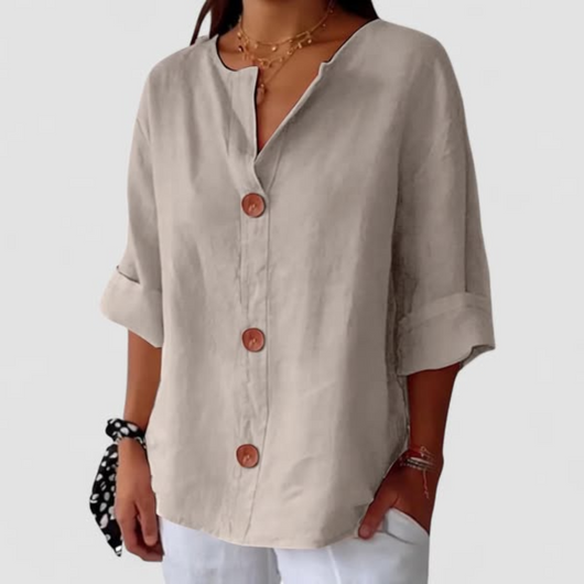 Noora™ | Relaxed Linen Blouse