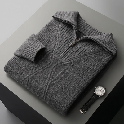Taranto Merino Wool Zip Sweater