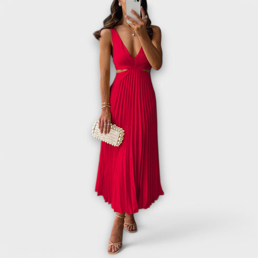 Elora | Elegant Pleated Evening Dress