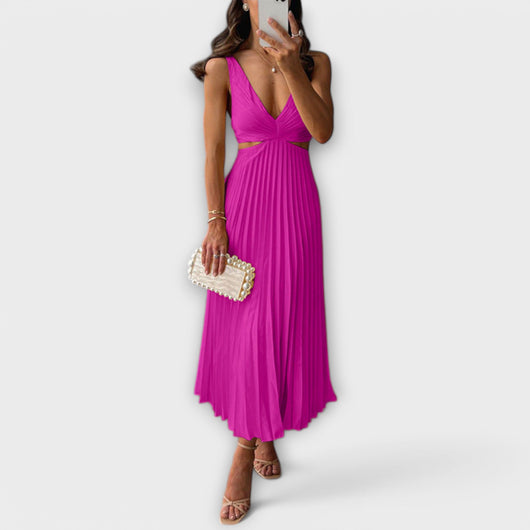 Elora | Elegant Pleated Evening Dress