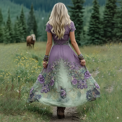 Celestine | Tailored and Flowing Floral Dress